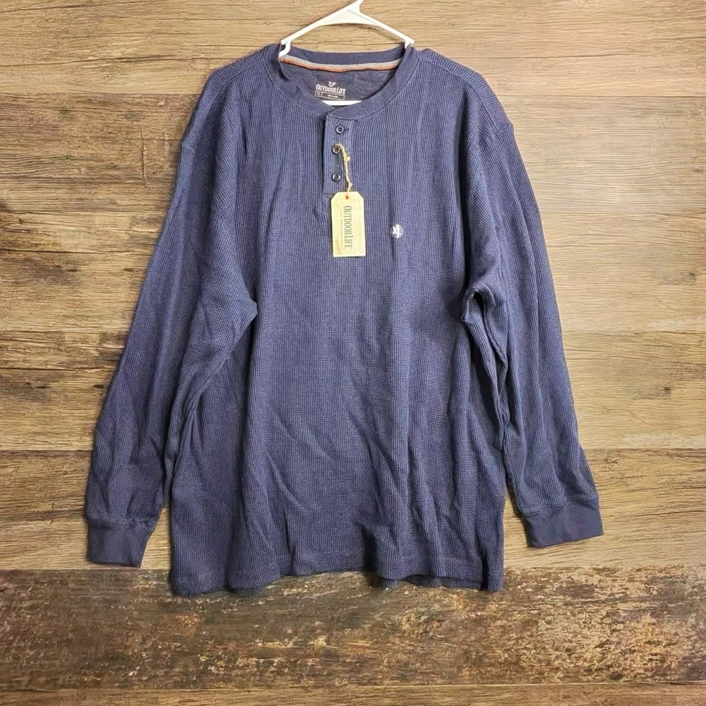 Outdoor Life Men's Blue Thermal Shirt